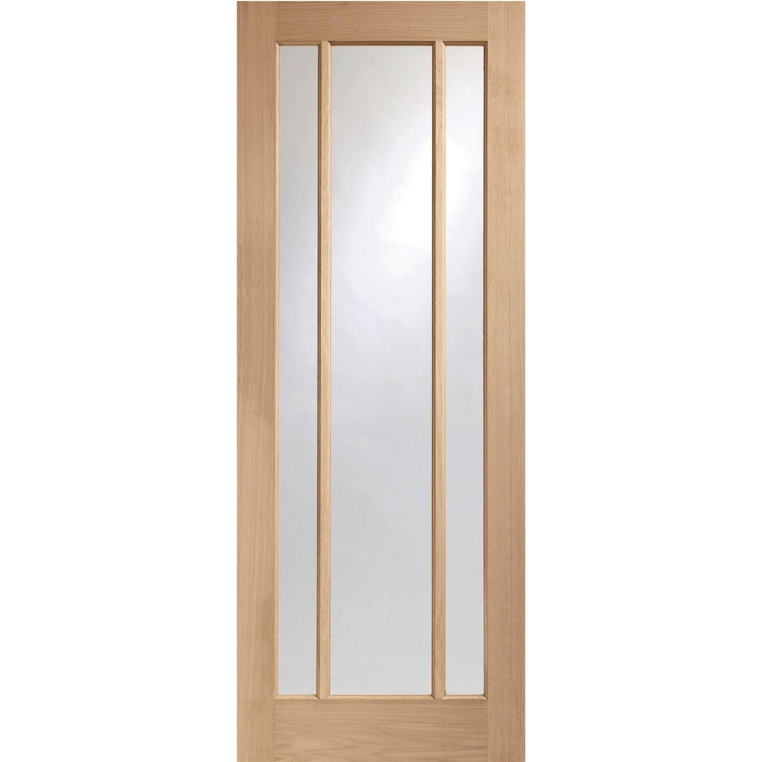 Internal Oak Glazed Door Clear Glass Pre Finished 1981 x 762 x 35mm Worcester