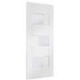 Internal White Finished Door with Clear Glass - Pre-Finished - 1981 x 686 x 35mm - Perugia Essential - XL Joinery
