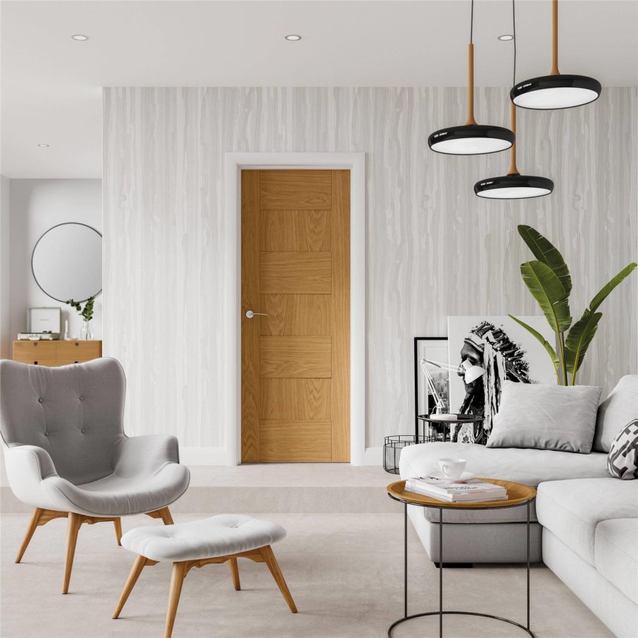 Internal Oak FD30 Fire Door - Pre-Finished - 1981 x 686 x 44mm - Perugia - XL Joinery