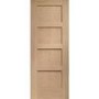 Internal Oak Shaker 4 Panel FD30 Fire Door - Pre-Finished - 1981 x 762 x 44mm - Shaker 4 - XL Joinery
