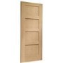 Internal Oak Shaker 4 Panel FD30 Fire Door - Pre-Finished - 1981 x 762 x 44mm - Shaker 4 - XL Joinery