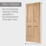 Victorian 4 Panel Pre-Finished Internal Oak Door - Pre-Finished, 1981 x 686 x 35 mm