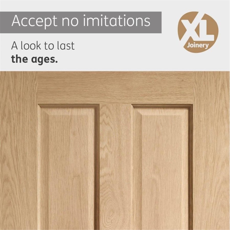 Victorian 4 Panel Pre-Finished Internal Oak Door - Pre-Finished, 1981 x 686 x 35 mm