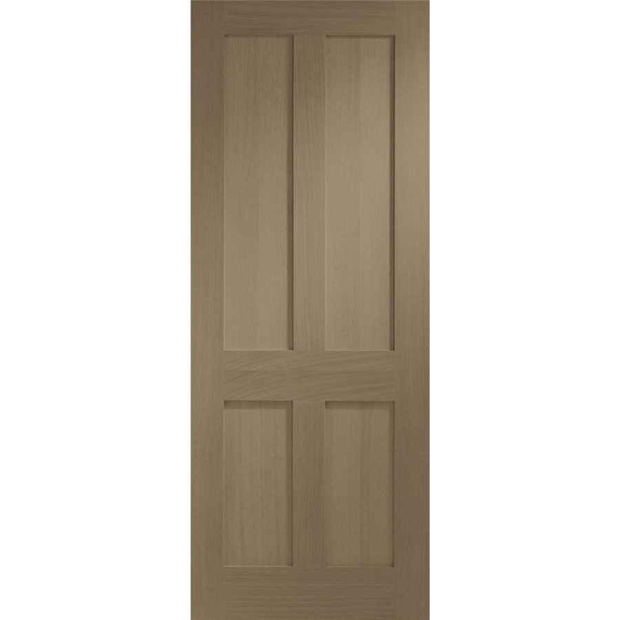 Internal Oak Victorian Shaker 4-Panel FD30 Fire Door - Pre-Finished - 1981 x 762 x 44mm - Victoria - XL Joinery