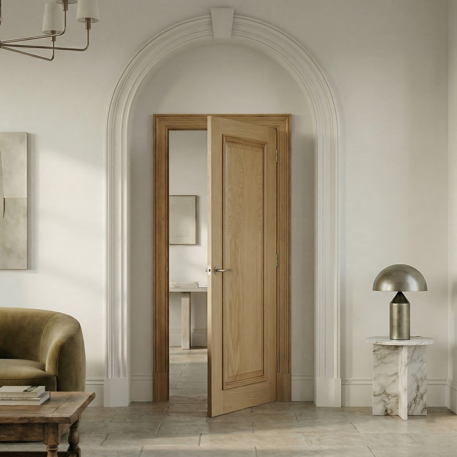Internal Oak Pre-finished Wellington Door with RM - 1981 x 686 x 35mm (27")