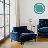 Navy Blue Velvet Kids Armchair - Payton