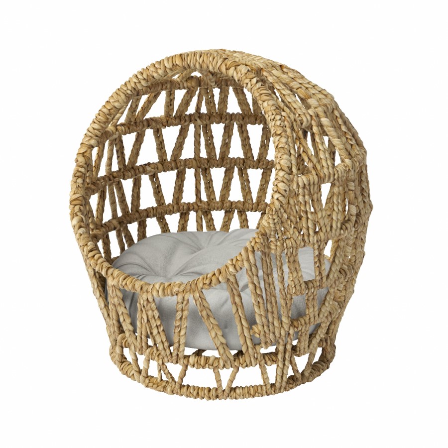 Rattan Dome Cat Bed