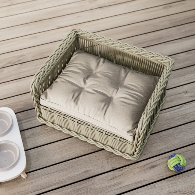 Small Rattan Pet Bed - 56cm Wide