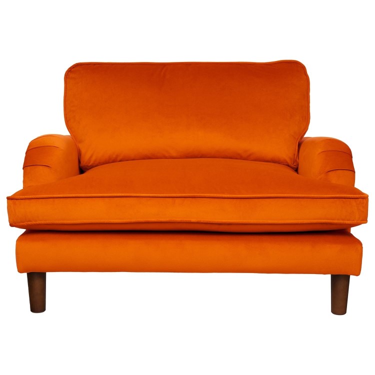 Pet Sofa Bed in Orange Velvet - Suitable for Dogs & Cats