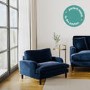 Dog Sofa Bed in Blue Velvet - Payton