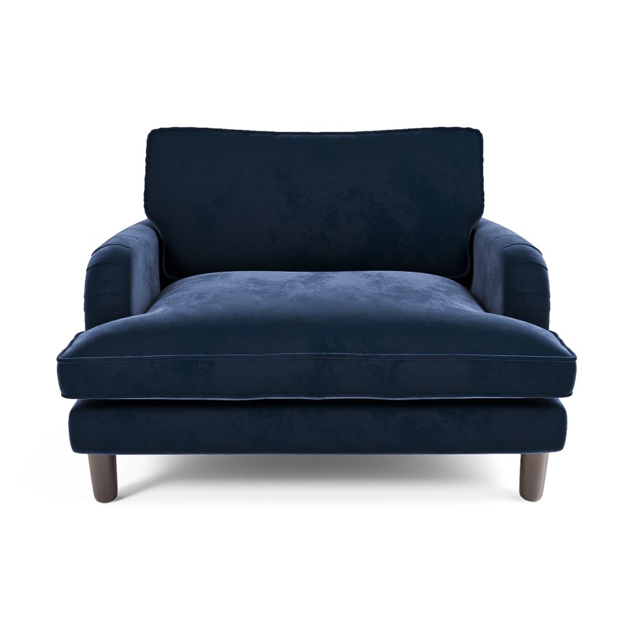 Dog Sofa Bed in Blue Velvet - Payton