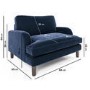 ALMOST PERFECT - Pet Sofa Bed in Blue Velvet - Suitable for Dogs & Cats - Payton
