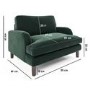 Dog Sofa Bed in Green Velvet - Payton