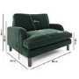 Green Velvet Dog Sofa Bed - Payton