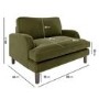 Dog Sofa Bed in Olive Green Velvet - Payton