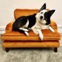 Pet Sofa Bed in Orange Velvet - Suitable for Dogs & Cats - Payton
