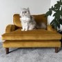 Pet Sofa Bed in Mustard Velvet - Suitable for Dogs & Cats - Payton