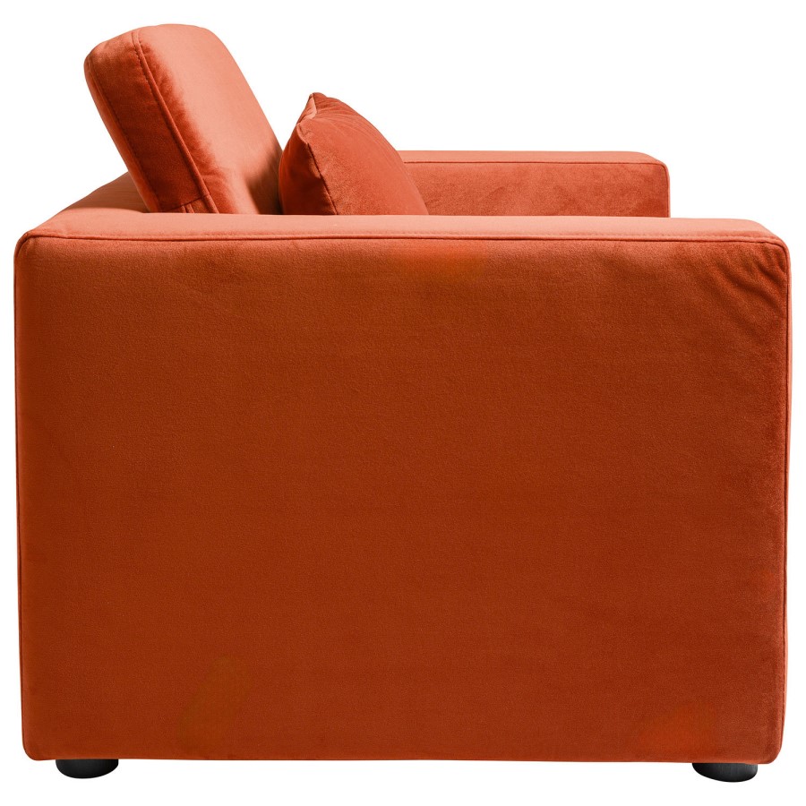 Dog Sofa Bed in Burnt Orange Velvet - Hudson 