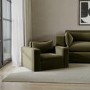Dog Sofa Bed in Khaki Green Velvet - Hudson