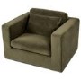 Dog Sofa Bed in Khaki Green Velvet - Hudson
