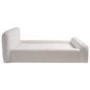 Large Dog Bed in Cream Textured Fabric with Washable Cover - Naomi