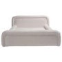 Large Dog Bed in Cream Textured Fabric with Washable Cover - Naomi