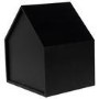 Half Open Wooden Pet House with Quilted Cushion