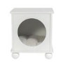Pet Side Table with Quilted Cushion in White