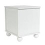 Pet Side Table with Quilted Cushion in White