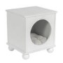 Pet Side Table with Quilted Cushion in White