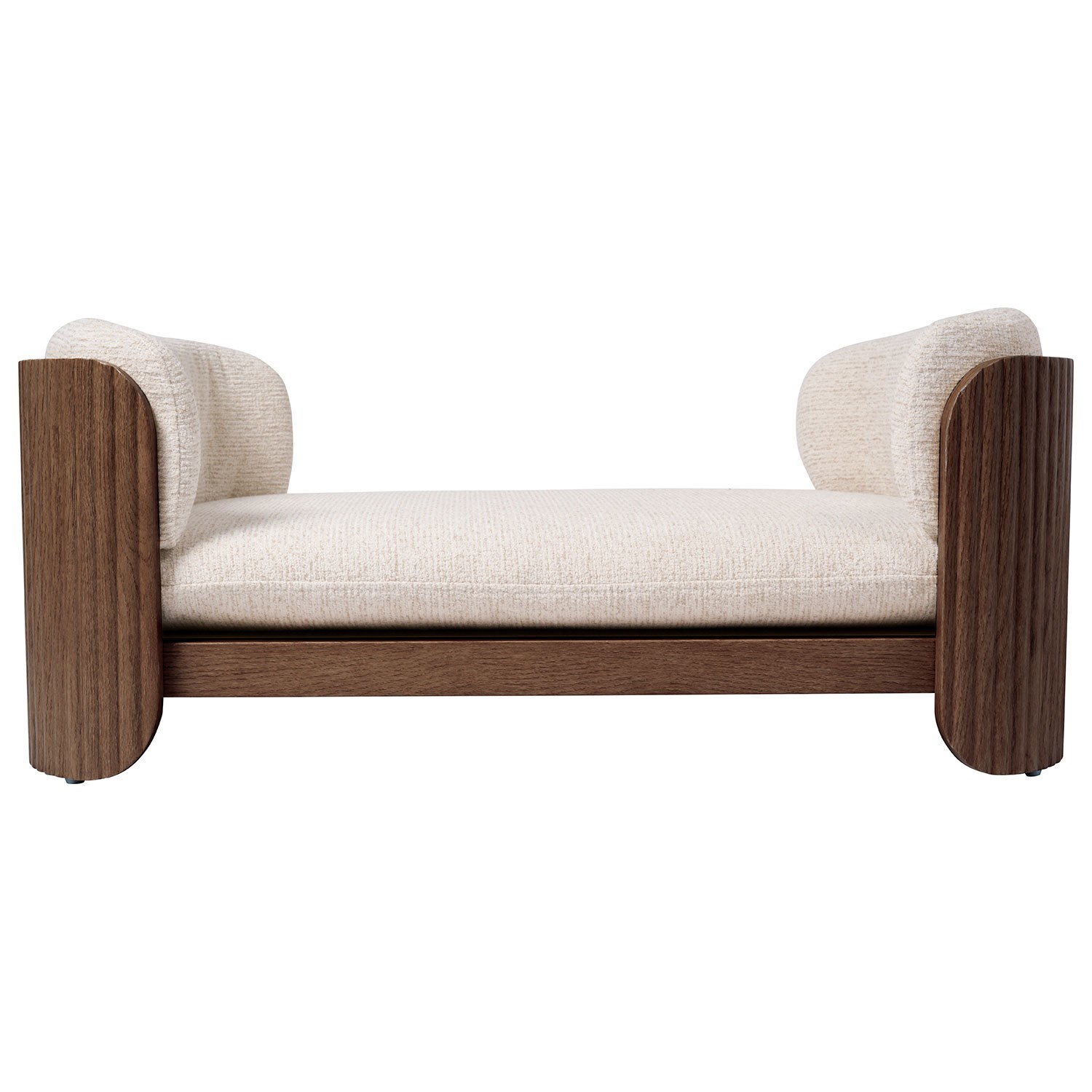 Fabric Pet Bed Walnut Ribbed Sides Washable Cover