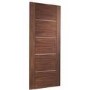 Internal Walnut FD30 Fire Door with Aluminium Detail - Pre-Finished - 1981 x 686 x 44mm - Portici - XL Joinery