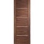 Internal Walnut Door with Aluminium Detail - Pre-Finished - 1981 x 686 x 35mm - Portici - XL Joinery