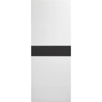 Internal White Painted Door with Grey Wood Inlay - Pre-Finished - 1981 x 838 x 35mm - Asti - XL Joinery