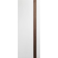 Internal White Painted Door with Dark Wood Inlay - Pre-Finished - 1981 x 838 x 35mm - Praiano - XL Joinery