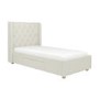 GRADE A1 - Beige Fabric Single Bed Frame with Storage Drawer - Phoebe