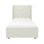 ONLY OPENED - Beige Fabric Single Bed Frame with Storage Drawer - Phoebe