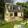 Wooden Country Cottage Playhouse - 251cm x 264cm -Rowlinson 