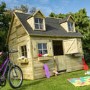 Wooden Country Cottage Playhouse - 251cm x 264cm -Rowlinson 