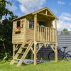 Rowlinson Wooden Lookout Playhouse with Balcony  