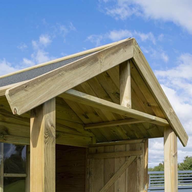 Rowlinson Wooden Lookout Playhouse with Balcony  