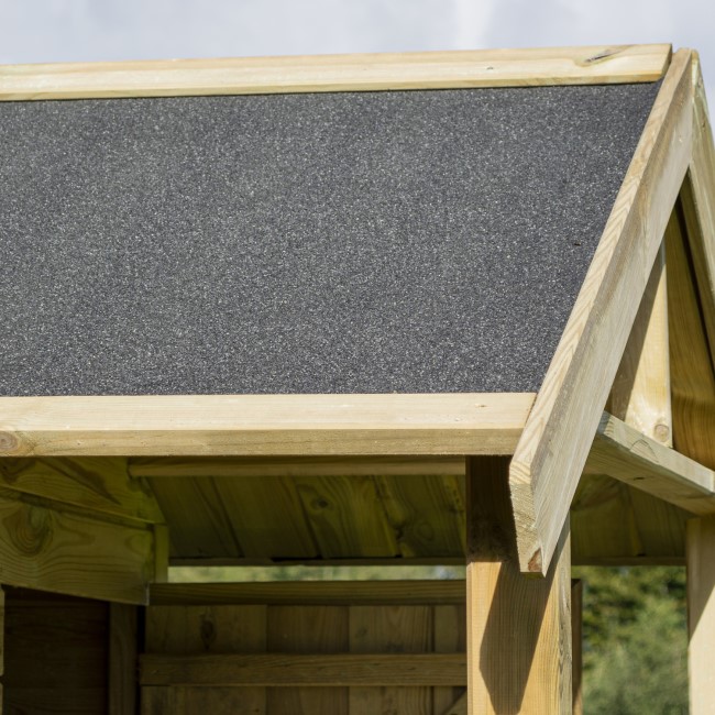 Rowlinson Wooden Lookout Playhouse with Balcony  