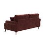 Berry Brown Chenille Feather-Filled 3-Seater Sofa - Payton Heritage