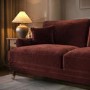 Berry Brown Chenille Feather-Filled 3-Seater Sofa - Payton Heritage