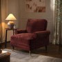 Berry Brown Chenille Feather-Filled Armchair – Payton Heritage 