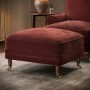 Berry Brown Chenille Feather-Filled Footstool – Payton Heritage 