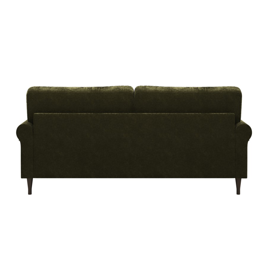 Forest Green Chenille Feather-Filled 3-Seater Sofa – Payton Heritage 