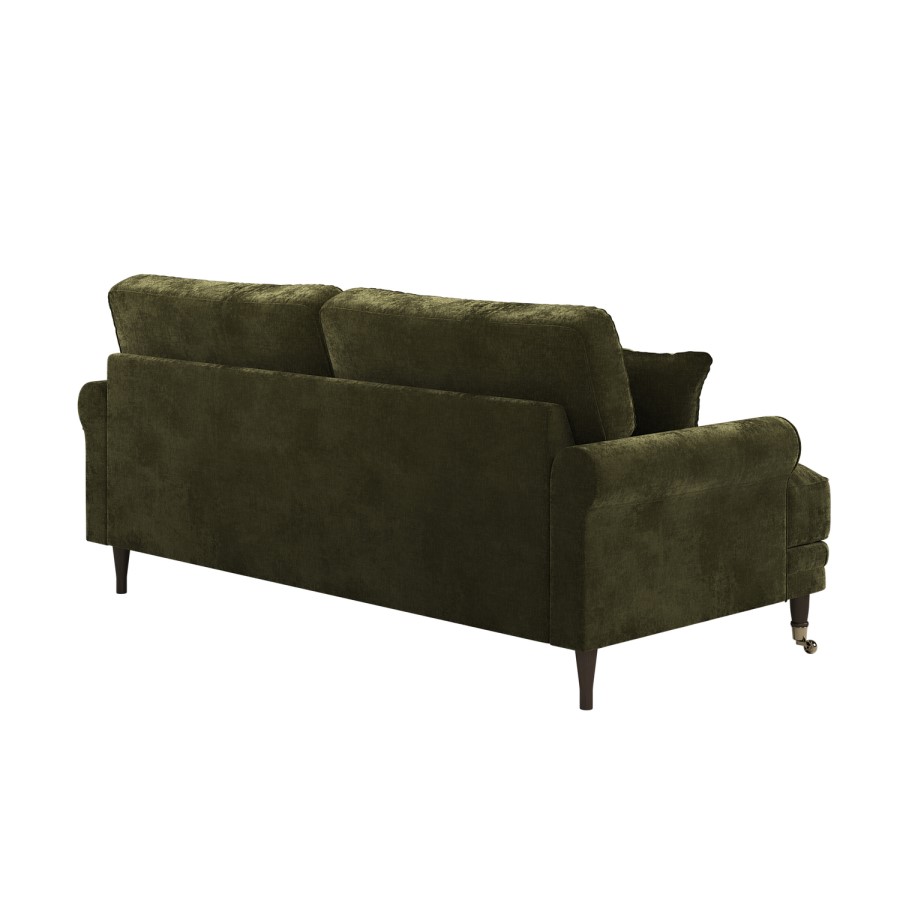 Forest Green Chenille Feather-Filled 3-Seater Sofa – Payton Heritage 