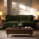 PHR004 Forest Green Chenille Feather-Filled 3-Seater Sofa – Payton Heritage 