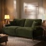 Forest Green Chenille Feather-Filled 3-Seater Sofa – Payton Heritage 